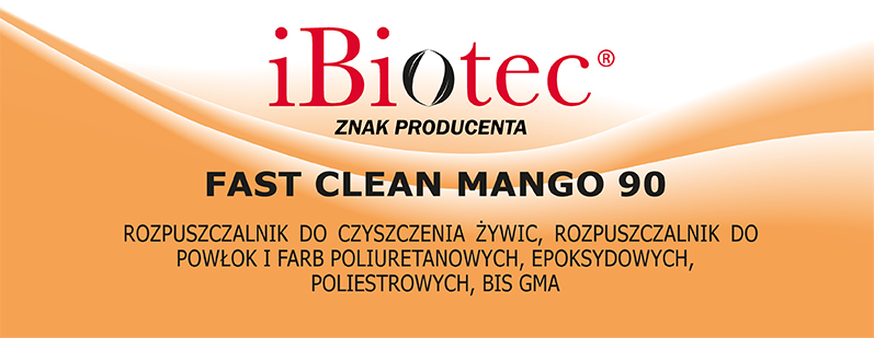 FAST CLEAN MANGO 90, rozpuszczalnik do żywic, rozpuszczalnik do kompozytów, rozpuszczalnik do poliestrów, środek czyszczący do żywic, środek czyszczący do poliestrów, środek czyszczący do kompozytów